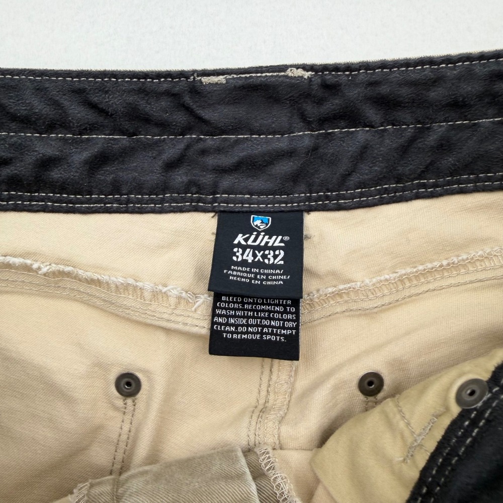 Kuhl Rydr Pants Mens 34x32 Khaki Tan Articulated Workwear Hiking Excellent - Picture 4 of 16